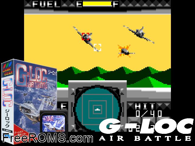 G-Loc Air Battle Jap alt Game Gear game showing 3D box cover and gameplay screenshot